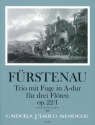 Trio A-Dur op.22,1 f�r 3 Fl�ten Partitur und Stimmen