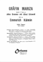 Gr�fin Mariza - Gro�es Potpourri f�r Salonorchester Klavier-Kondukteur und Stimmen