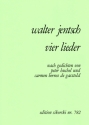 Jentsch, Walter  [Txt:] Huchel, P / Bernos de Gasztold, C 4 Lieder F�r Gesang und Klavier. Nach Texten von Peter Huchel und Carmen Bernos Gesang, Klavier