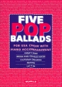 5 Pop Ballads for female chorus (SSA) and piano,  score
