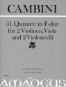 CAMBINI 51. Quintett F-dur(Erstdruck) - Part.u.St 2 Violinen, Viola, Violoncello