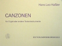 9 Canzonen f�r Orgel oder andere Tasteninstrumente