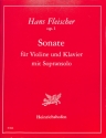 Hans Fleischer Sonate f�r Violine und Klavier mit Sopransolo op. 1 Violine, Klavier, Sopransolo