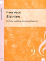 Franz M�ckl Bicinien f�r Querfl�te und Oboe mit ostinaten Streichern Fl, Ob, 2 Vi, Va, Vc