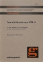 Quartett op.17,3 f�r Fl�te, Violine, Viola und Violoncello Studienpartitur und Stimmen