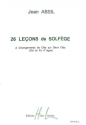 ABSIL Jean Le�ons 2 cl�s (26) sans accompagnement Solf�ge partition