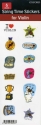 String Time Stickers for violin 6 sheets (each with 12 stickers)