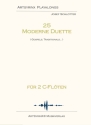 25 moderne Duette f�r 2 C-Fl�ten Sopran-Blockfl�te in c (2) Spielpartitur(en), (+ CD)
