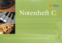 Notenheft  C (gr�n) Din A5 quer 3 Systeme mit Zwischenblatt