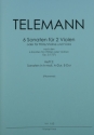 6 Sonaten op.2 Band 2 (Nr.4-6) f�r 2 Violen (Fl�te/Violine und Viola) Partitur und Stimmen