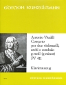 Concerto g-Moll PV411 f�r 2 Violoncelli, Streicher und Bc Klavierauszug