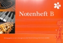 Notenheft B 6 Systeme rot mit Zwischenblatt