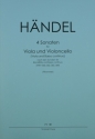 4 Sonaten f�r Viola und Violoncello (Bc) 2 Spielpartituren