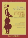 Concerto in a minor op.129 for cello and orchestra for cello and piano