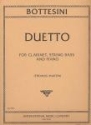 Duetto for clarinet, string bass and piano score and parts