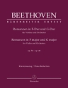 Romanzen op.50 und op.40 f�r Violine und Orchester  f�r Violine und Klavier