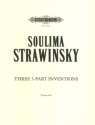 Stravinsky, S. 3 Inventionen f�r Klavier, KP., Klavier, Geheftet Strawinsky Inventionen 2Ms#
