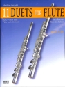 11 Duets (+CD) for 2 flutes (flute and clarinet (piano ad lib) score and part