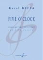 Five o'clock pour fl�te, hautbois, clarinette, cor et basson partition et parties