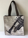 Nylon-Tasche mit Boden Trompete 33x33x13 cm (mit Trageschlaufen, Innentasche, Magnetverschluss)