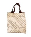 Stoff-Nylon-Tasche Opera wei�/bordeaux 28x25x12,5 cm (mit Trageschlaufen, Innentasche, Magnetverschluss, wasserabweisend)
