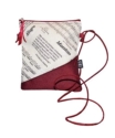 Handtasche Opera wei�/bordeaux 16 x 19 cm mit Schulterriemen und Rei�verschluss