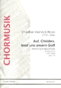 Auf, Christen, lasst uns unsern Gott op.73 f�r Soli, Chor und Orgel Partitur