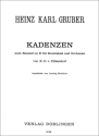 Kadenzen zum Kontraba�konzert E-Dur Gruber, Heinz Karl, bearb. 