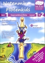 Notenmix f�r Fl�tenkids (+Download) f�r 1-3 Blockfl�ten (SSA) (Klavier ad lib) Spielpartitur (mit pdf zum Ausdrucken)