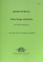3 Songs with Flutes for voice, 2 recorders and Bc score and parts (Bc realised)