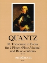 Sonate B-Dur Nr.18 QV2:42 f�r 2 Fl�ten (Fl�te, Violine) und Bc