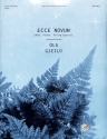 Ecce novum for mixed chorus and piano (string quartet ad lib) score and  instrumental parts