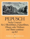 Concerto op.8,2 f�r 2 Blockfl�ten (Fl�ten, Oboen, Violinen), 2 Oboen (Fl�te, Violinen) und Bc