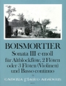 Sonate e-Moll Nr.3 op.34,3 f�r Altblockfl�te, 2 Fl�ten oder 3 Fl�ten (Violinen) und Bc Stimmen