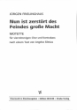 Nun ist zerst�rt des Feindes gro�e Macht f�r gem Chor  und Kontrabass Partitur und Stimme