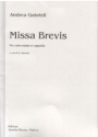 Gabrieli, Andrea Missa Brevis a 4 voci. SATB