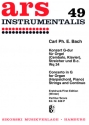 Konzert G-Dur Wq34 f�r Orgel, (Cembalo / Klavier), Streicher und Bc Partitur