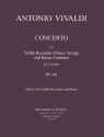 Fl�tenkonzert in c RV441 for treble recorder (fl), strings, bc for treble recorder and piano
