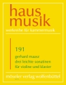 3 leichte Sonatinen f�r Violine und Klavier