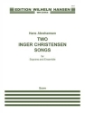 2 Inger Christensen Songs for soprano, flute, clarinet, celeste, percussion,  string trio score (d�n)