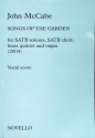John McCabe, Songs Of The Garden Soprano Alto Tenor Bass Voice SATB Brass Quintet Organ Accompaniment buch