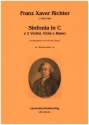 SINFONIA IN C f�r 10 Violinen, 3 Violas, 3 Violoncellos und 2 Kontrabasse Stimmensatz (5-5-3-3-2)