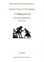 17 Menuette f�r Altsaxophon und Klavier Klavierstimme