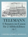 6 Kanonsonaten op.5 f�r 2 Altblockfl�ten Partitur und Stimmen