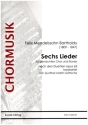 6 Lieder op.63 f�r gem Chor und Klavier Partitur