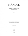 H�ndel, Georg Friedrich, Song for St Cecilia?s Day HWV 76 -C�cilienode 2. Violine Stimme, Urtextausgabe