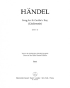 H�ndel, Georg Friedrich, Song for St Cecilia?s Day HWV 76 -C�cilienode Cello, Kontrabass Stimme, Urtextausgabe