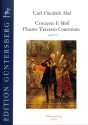 Concerto E-Moll Flaut Traverso Concertato AbelWV F14 f�r Traversfl�te, 2 Violinen, Viola und Bc Klavierauszug mit Solostimme