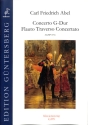 Concerto G-Dur AbelWV F16 f�r Flauto Traverso concertato und Orchester Klavierauszug mit Solostimme