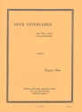 2 interludes pour fl�te, violon et clavecin (piano, harpe)